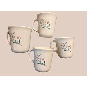 Corelle Spring Blossom Floral Mugs Set Of 4